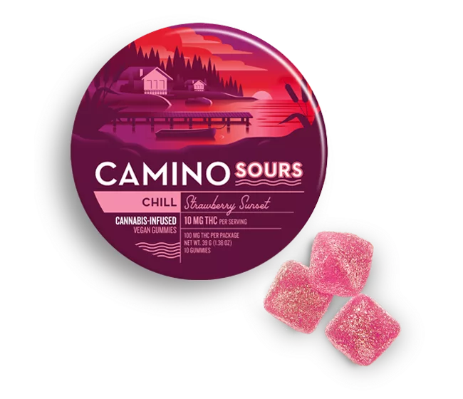 Camino Sours Strawberry Sunset Chill Gummies